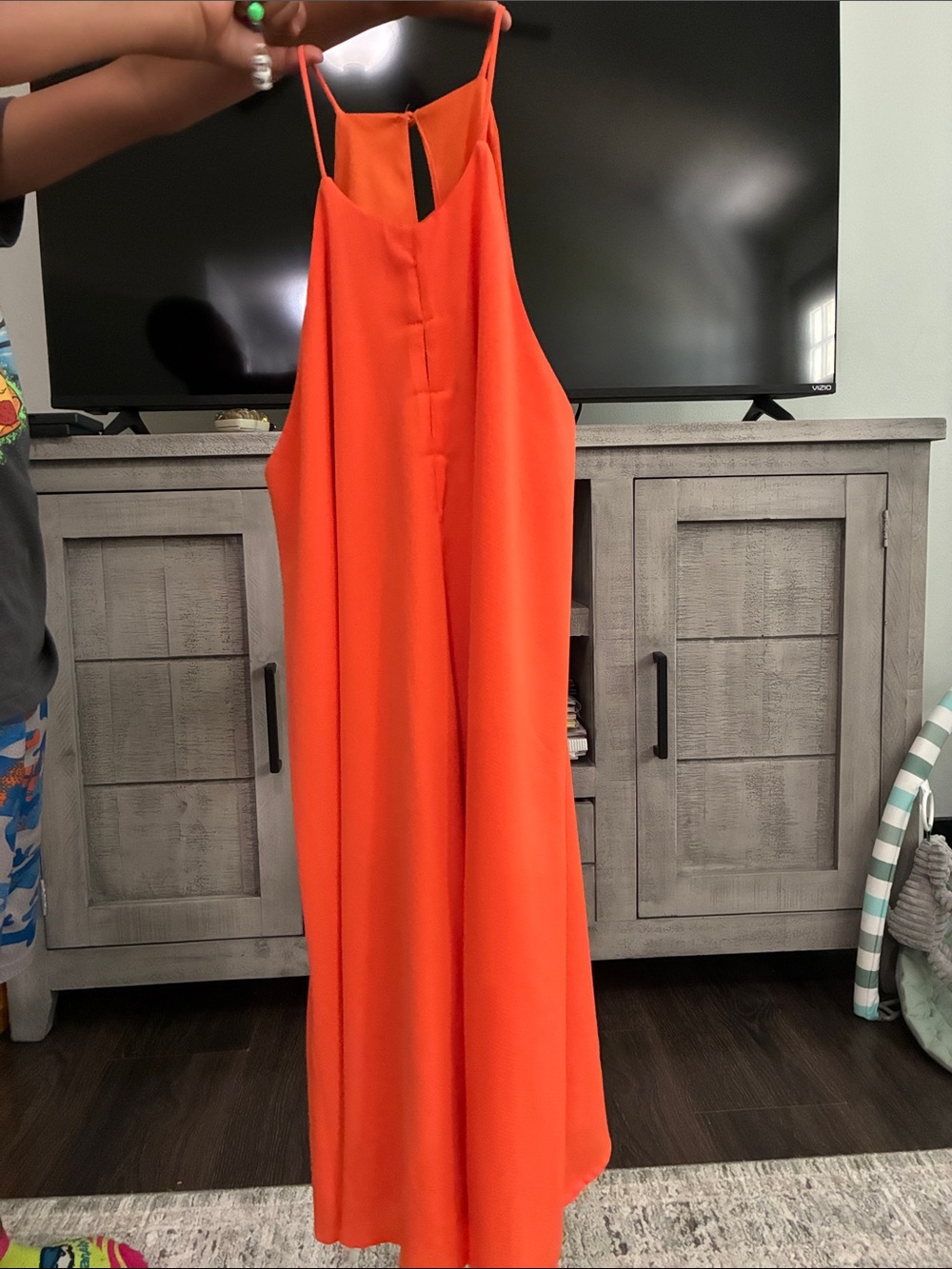 She + Sky Bright Orange Dress